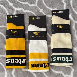 Dr. Martens unisex tall Socks Yellow and White green black s/m